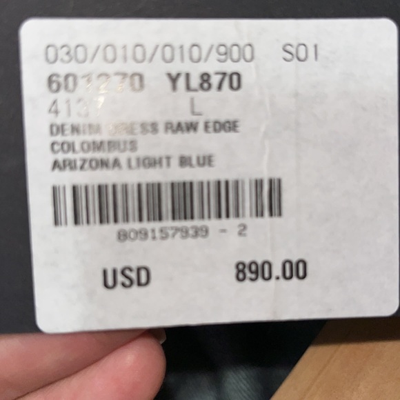 New Saint Laurent Denim Mini Dress NWT - Picture 9 of 9